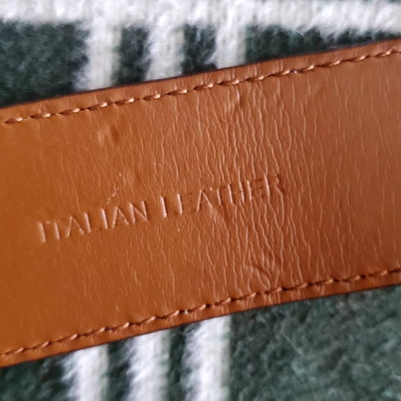 Lauren Ralph Lauren Brown Italian Leather Suede Belt with Gold Hardware main image 8